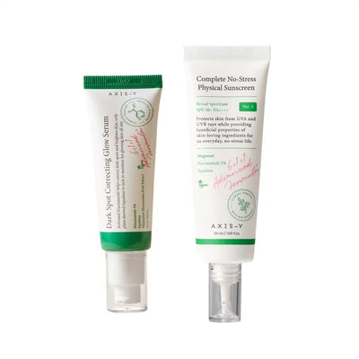 Bundle - AXIS-Y Dark Spot Correcting Glow Serum + Complete No-Stress Physical Sunscreen